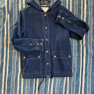 Vintage Eddie Bauer denim chore hoodie